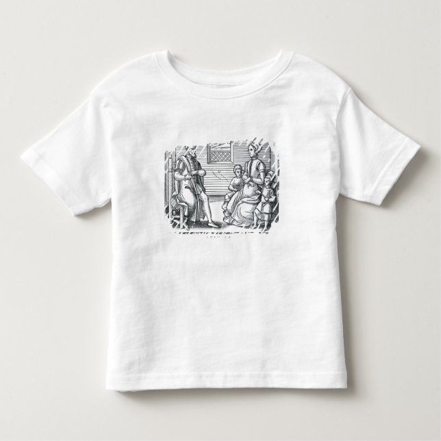 Camiseta Infantil Uma família do puritano (Frente)