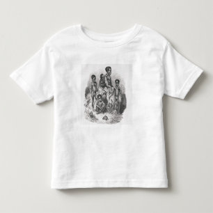 Camiseta Infantil Uma família do tribo Zulu da história da