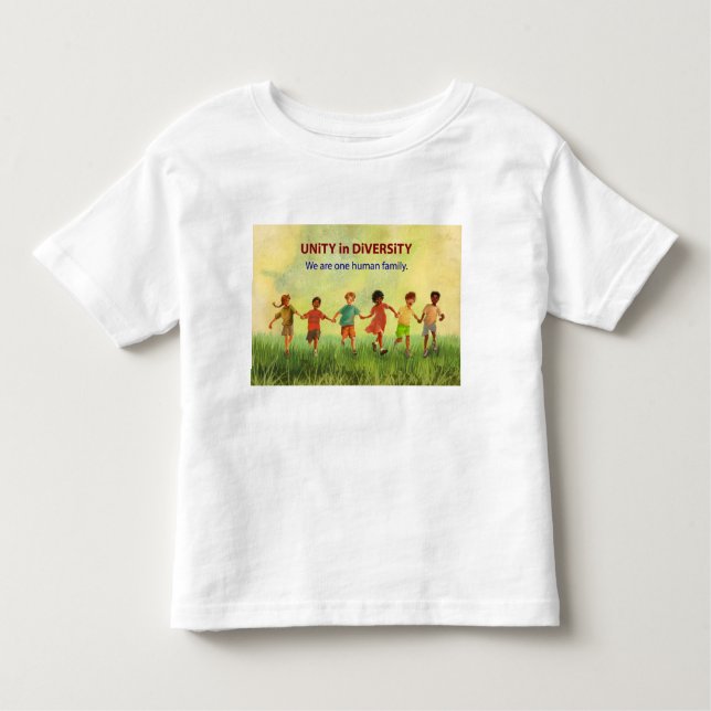 Camiseta Infantil Uma família humana (Frente)