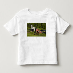 Camiseta Infantil Uma fazenda no centro de Barnet, Vermont.