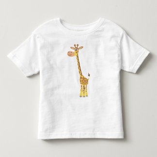 Camiseta Infantil Uma girafa de cartoon