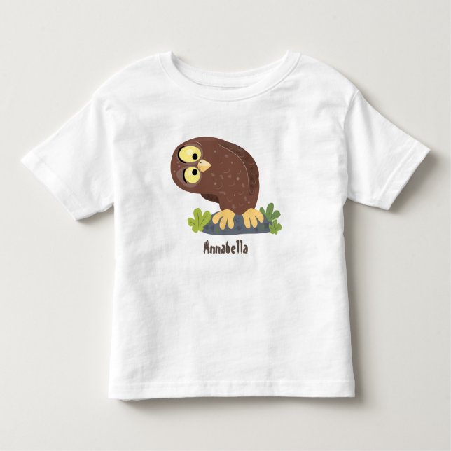 Camiseta Infantil Uma ilustração curiosa e engraçada de desenho anim (Frente)