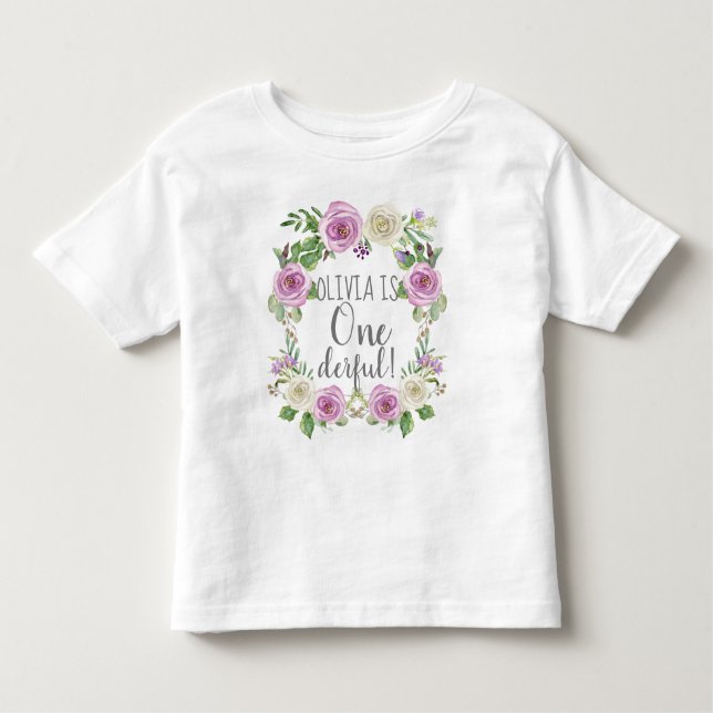 Camiseta Infantil Uma Lavanda de Aquarela Maravilha (Frente)