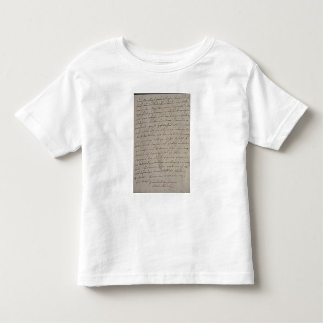 Camiseta Infantil Uma letra de Maria Theresa ao rei Frederick (Frente)