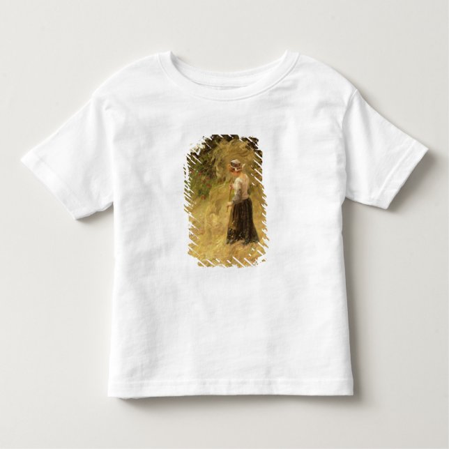 Camiseta Infantil Uma Menina Colhendo Hay, século XIX (Frente)