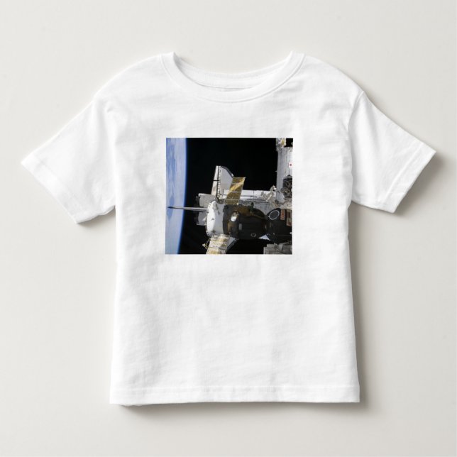Camiseta Infantil Uma nave espacial Soyuz atracada (Frente)