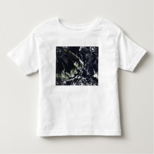 Camiseta Infantil Uma pluma vulcânica da caldeira de Rabaul