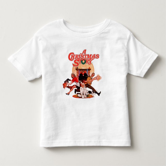 Camiseta Infantil Uma Poster de Arte da História de Natal (Frente)