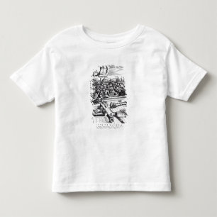 Camiseta Infantil Uma seção de um mapa de Milão, 1640