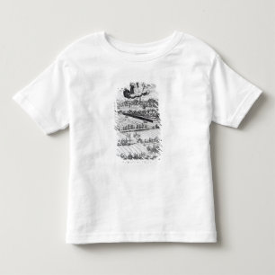 Camiseta Infantil Uma seção de um mapa de Milão, 1640
