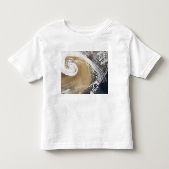 Camiseta Infantil Uma tempestade asiática atravessa o Pacífico (Frente)