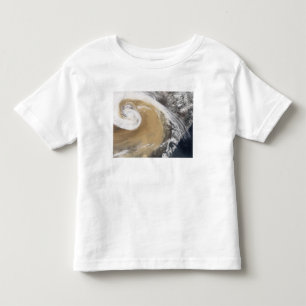 Camiseta Infantil Uma tempestade da poeira do asiático cruza o
