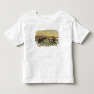Camiseta Infantil Uma "troikca" de galope do inverno no alvorecer