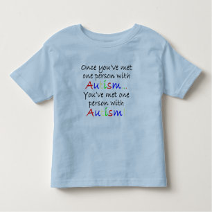 Camiseta Infantil Uma vez que você encontrou uma pessoa com autismo