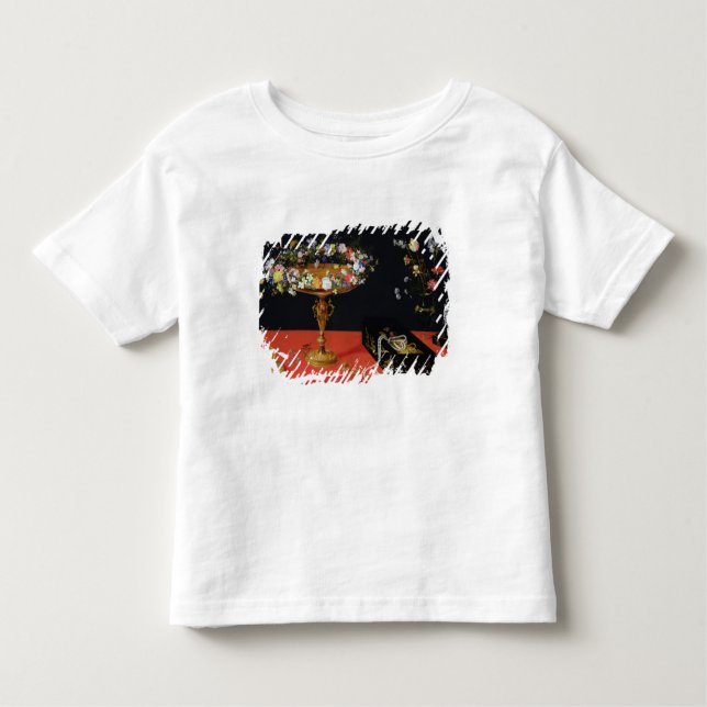 Camiseta Infantil Uma vida imóvel de um Tazza com flores (Frente)