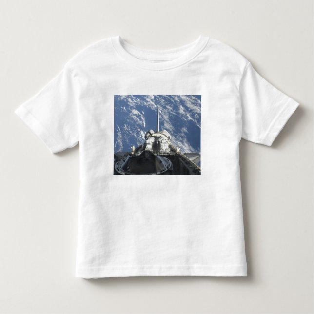 Camiseta Infantil Uma visão parcial do ônibus espacial Atlantis (Frente)