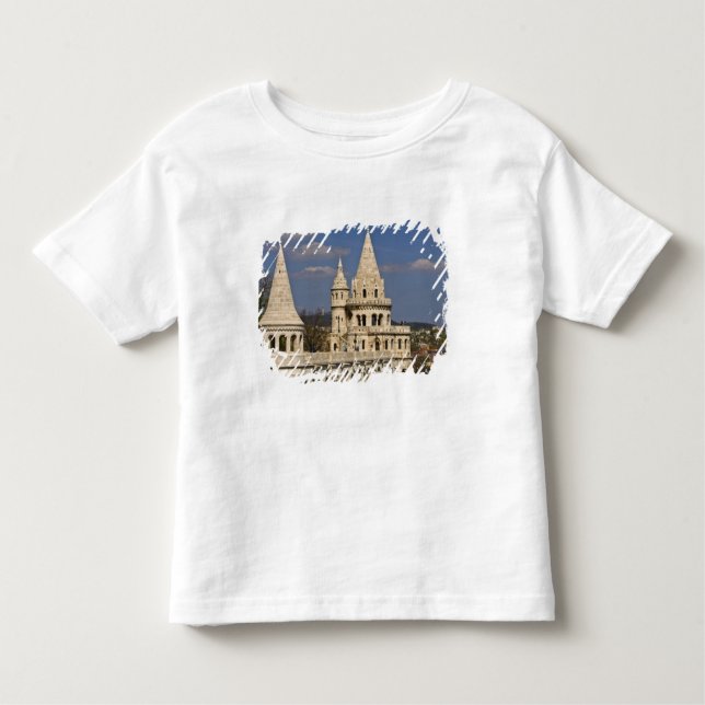Camiseta Infantil Uma vista de Budapeste de Castle Hill. (Frente)