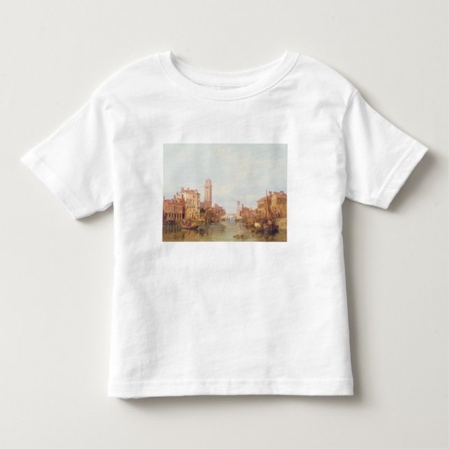 Camiseta Infantil Uma vista de Verona, 1848 (óleo em canvas) (Frente)