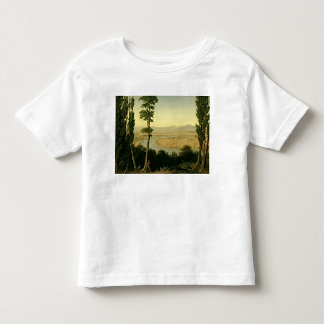 Camiseta Infantil Uma vista do Tibre e do Campagna romano (Frente)