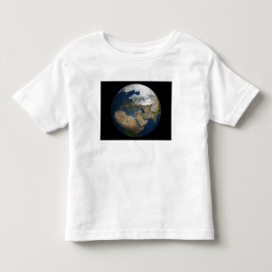 Camiseta Infantil Uma vista global sobre Europa e Escandinávia