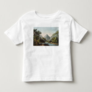 Camiseta Infantil Uma vista na baía de Oheitepha na ilha de