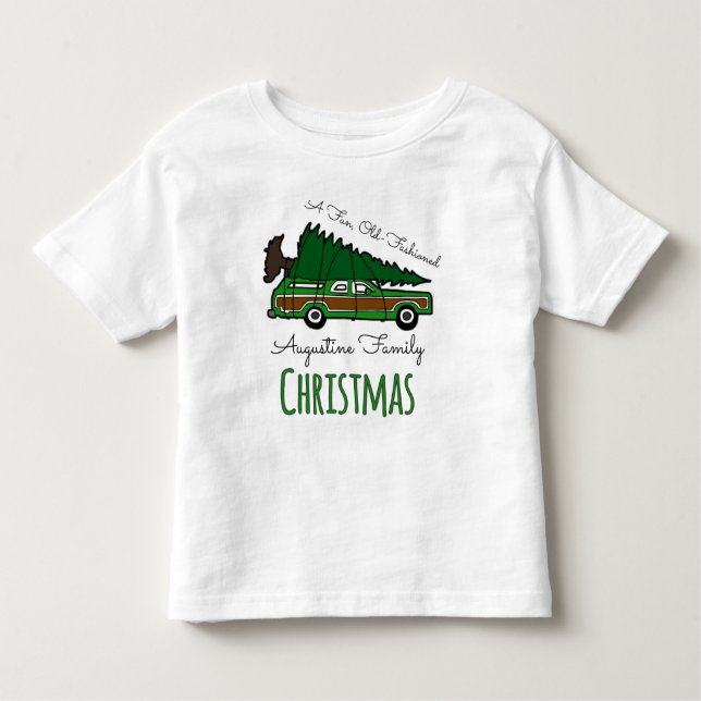Camiseta Infantil Umas férias antiquados do Natal do divertimento (Frente)