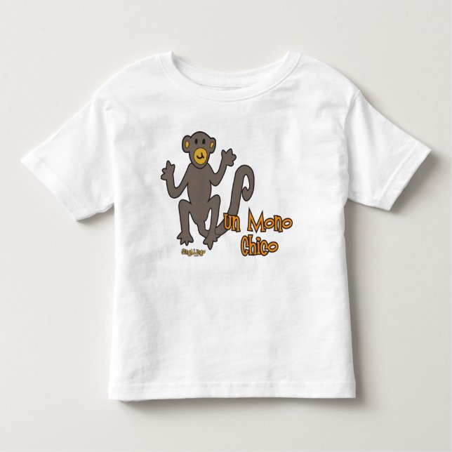 Camiseta Infantil Un mono Chico (um macaco pequeno) (Frente)