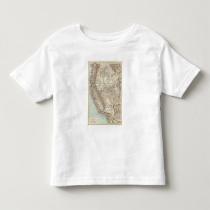 Camiseta Infantil União do der de Pacifischen Staaten - mapa dos EU