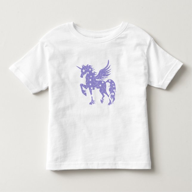 Camiseta Infantil Unicorn pegasus - Escolher cor de plano de fundo (Frente)