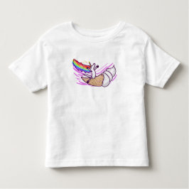 Camiseta Infantil Unicorn Rainbow Riding Ice Cream Cone