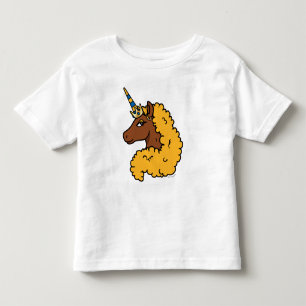 Camiseta Infantil Unicórnio Afro Amarelo