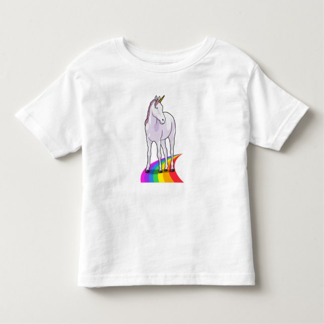 Camiseta Infantil Unicórnio com arco-íris (Frente)