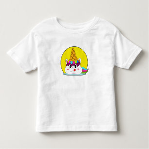 Camiseta Infantil Unicórnio com cone de Sorvete