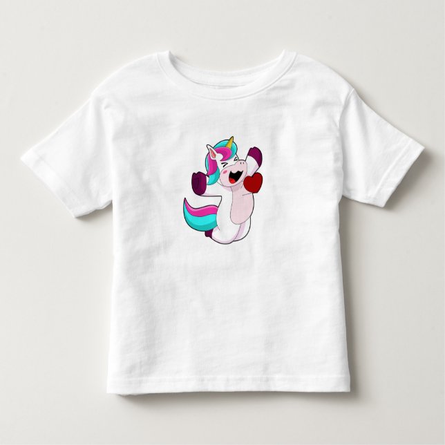 Camiseta Infantil Unicórnio com Coração (Frente)