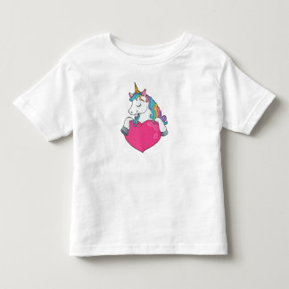 Camiseta Infantil Unicórnio com Coração