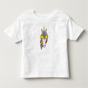 Camiseta Infantil Unicórnio com óculos de sol