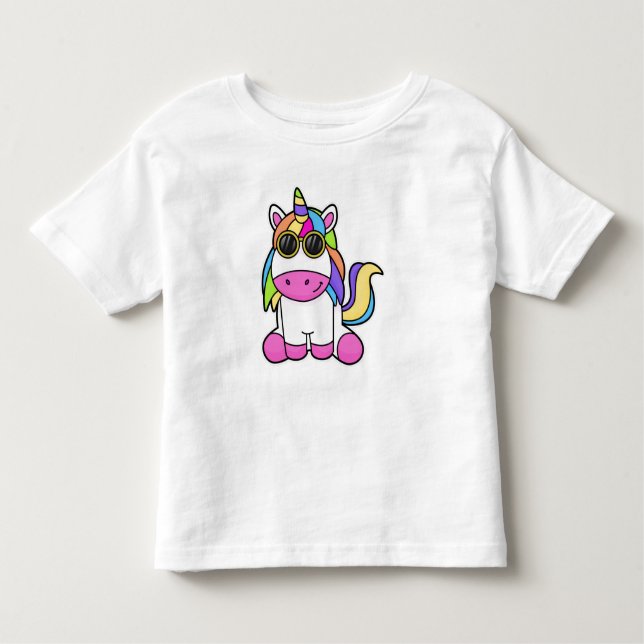 Camiseta Infantil Unicórnio com óculos de sol (Frente)