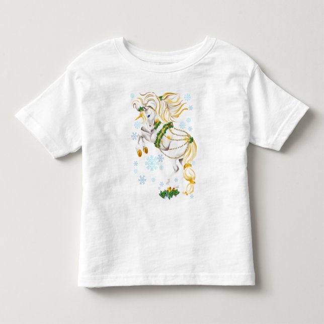 Camiseta Infantil Unicórnio dos *Christmas (Frente)