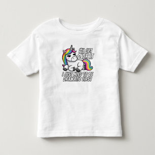 Camiseta Infantil Unicórnio Dramático Superando Estilo