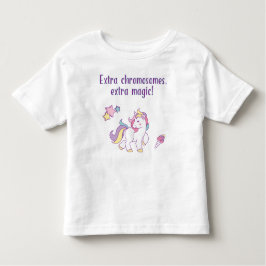 Camiseta Infantil Unicórnio extra da mágica do cromossoma