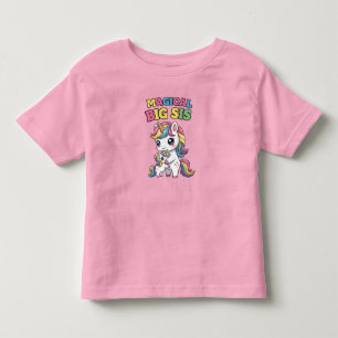 Camiseta Infantil Unicórnio Magnífica Irmã Mais Velha