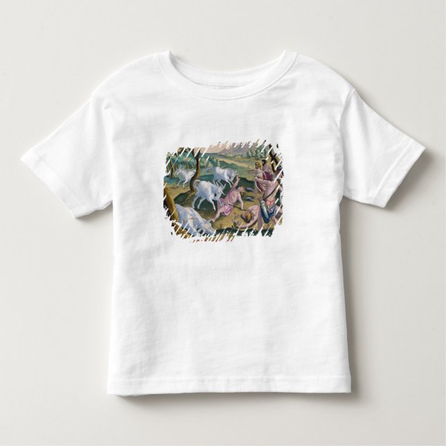 Camiseta Infantil Unicórnios nos bancos do Indus, caçados pelo (Frente)