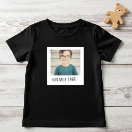 Camiseta Infantil Unisex Custom Vintage Photo And Year Shirt