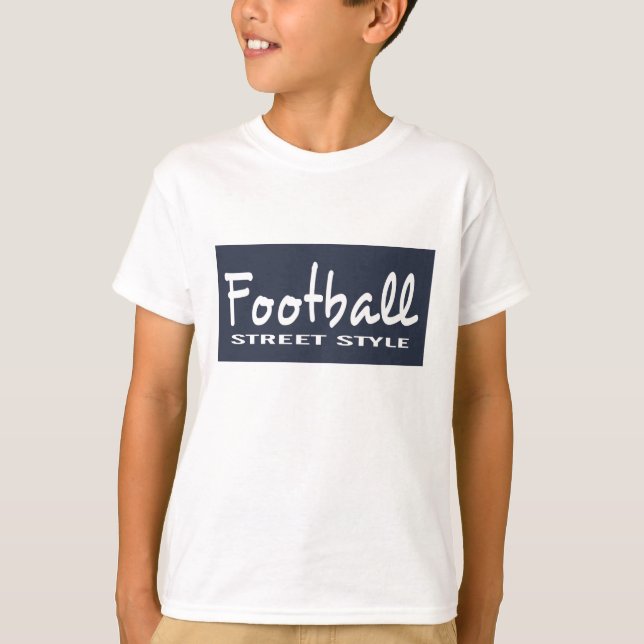 Camiseta Infantil Unisex Manga Longa de Futebol (Frente)