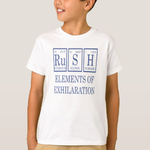 Camiseta Infantil Unisex Rush Elements Of Exhilara