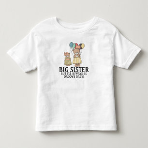 Camiseta Infantil Ursinhos de Pelúcia Lindos Irmã Mais Velha/Bebê do