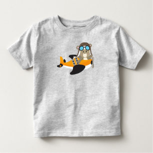Camiseta Infantil Urso Aviador, Urso Piloto, Urso Justo, Avião