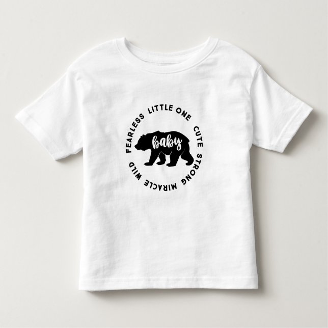 Camiseta Infantil Urso bebê, criança, T-Shirt da família (Frente)