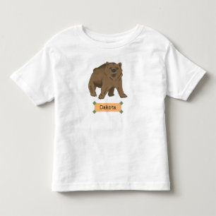 Camiseta Infantil Urso bonito Cub de Brown da floresta