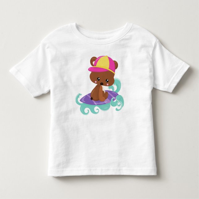 Camiseta Infantil Urso Bonito, Urso Marrom, Urso Pequeno, Conselho D (Frente)